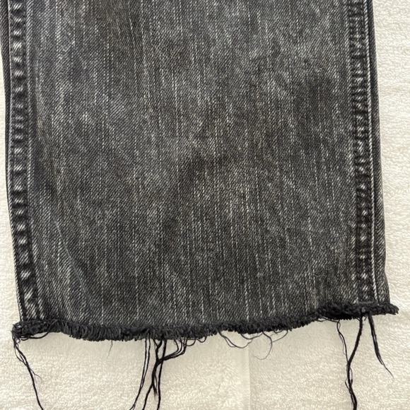 Hollister Ultra High Rise Mom Jeans 3 Long Waist 26 Length 29 Black Distressed - Picture 15 of 16